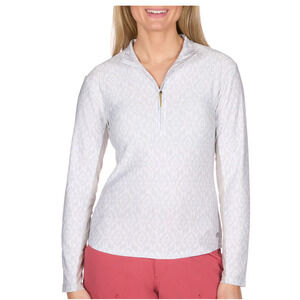 American Outdoorsman for Women Sun Protection 1/4 Zip Light Grey LARGE